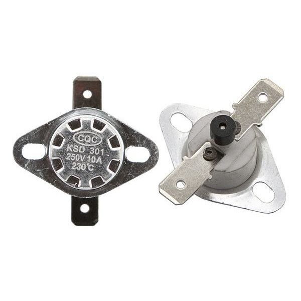 Термореле KSD 301 (230°C 10A, 250V) с кнопкой