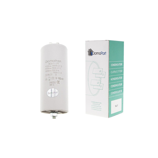 Конденсатор CBB60 80 мкФ 450V, с болтом