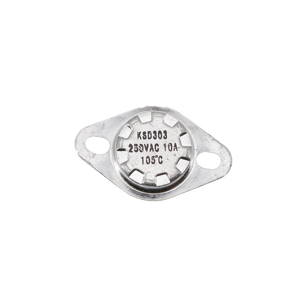 Термореле KSD 301 / KSD 303 (105°C 10A, 250V), с кнопкой, ножки вниз