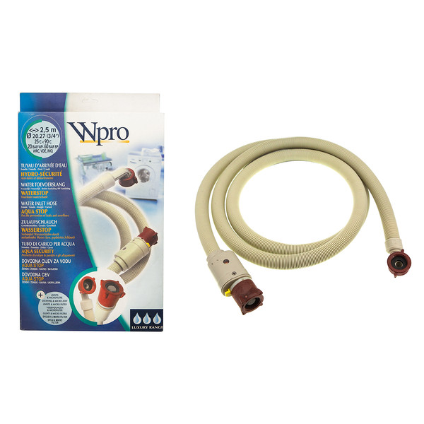 Шланг подачи воды Wpro (2.5 м, 3/4") с функцией AquaStop - 481953028926