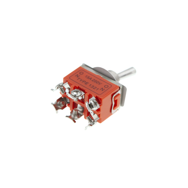 Тумблер 1321 (250V 15A), 2 позиції, 6 контактів під болт