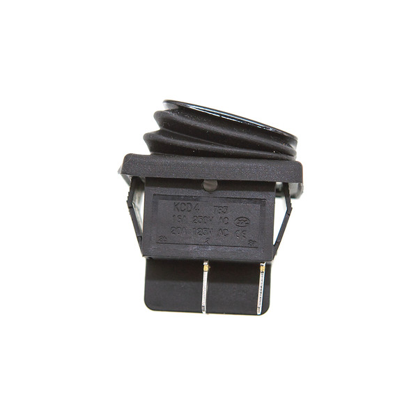 Кнопка KCD4 (250V, 16A) на 4 контакта, с защитой, черная