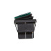 Кнопка KCD4 (250V, 16A) на 4 контакта, с защитой, зеленая