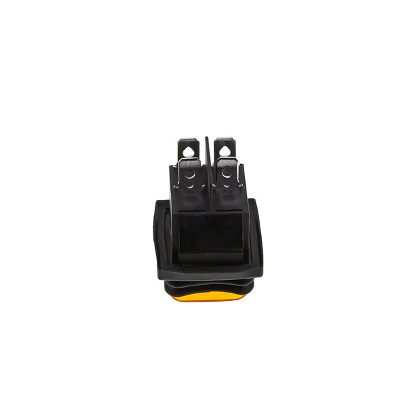 Кнопка KCD4 (250V, 16A) на 4 контакти, із захистом, помаранчева