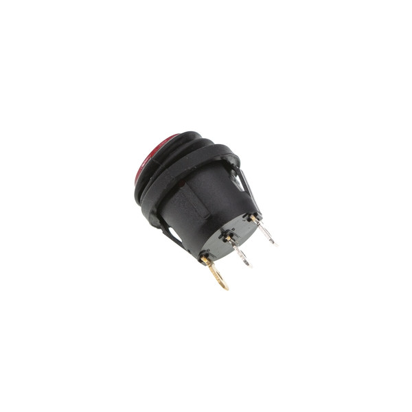 Кнопка KCD1-2 (250V, 6A) 3 контакта, с защитой, красная