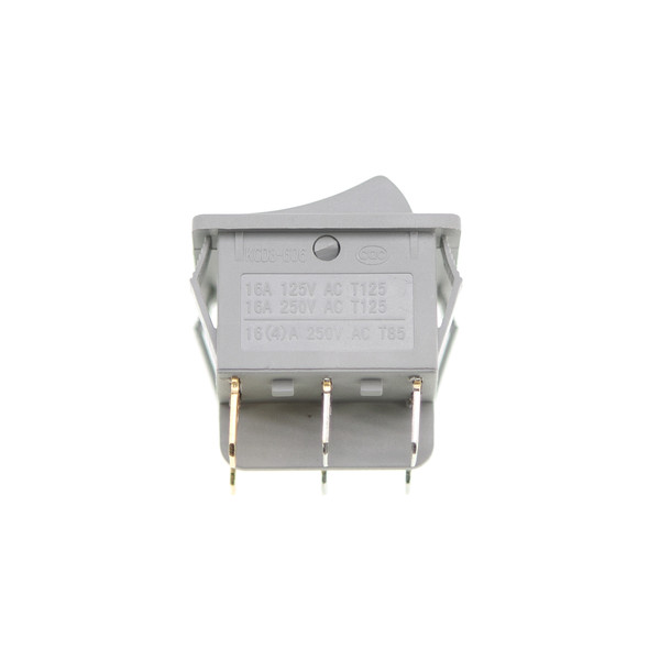 Кнопка KCD3-606 (250V, 16A) подвійна, сіра, 6 контактів