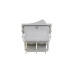 Кнопка KCD3-606 (250V, 16A) подвійна, сіра, 6 контактів