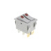 Кнопка KCD3-606 (250V, 16A) подвійна, сіра, 6 контактів