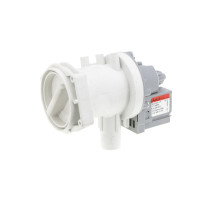 Насос для стиральной машины Siemens, Bosch, с патрубком-"переливом" (Askoll 40W) - 00141326 / 00142154 / 00144487 / 163SI12