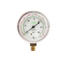 Манометр Refco M2-500-M-R22-R134a, 0-30 бар, красный