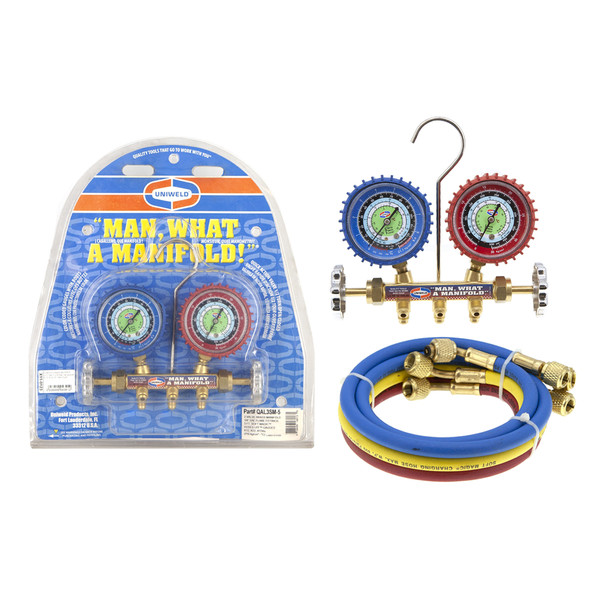 Колектор Uniweld QAL3SM-5 (0-21 бар + 0-35 бар) під фреони R-12, R-22, R-134a (США)