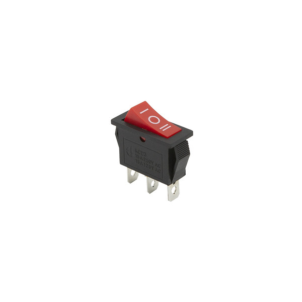 Кнопка KCD3 (250V, 15A) красная, 3 позиции, 3 контакта