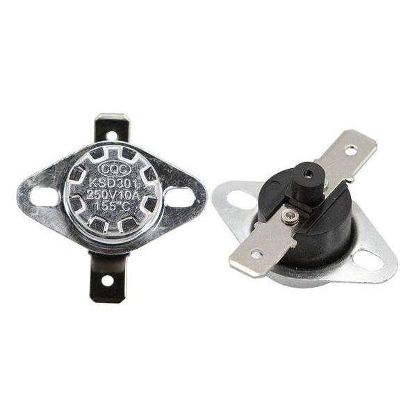 Термореле KSD 301 (155°C 10A, 250V) с кнопкой
