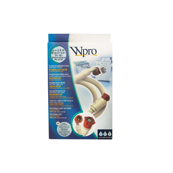 Шланг подачи воды Wpro (2.5 м, 3/4") с функцией AquaStop - 481953028926