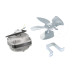 Двигатель обдува 5W (ELCO N5-13, 220V, 5/25W, 1300/1550 rpm) +крыльчатка 172 мм +крепление