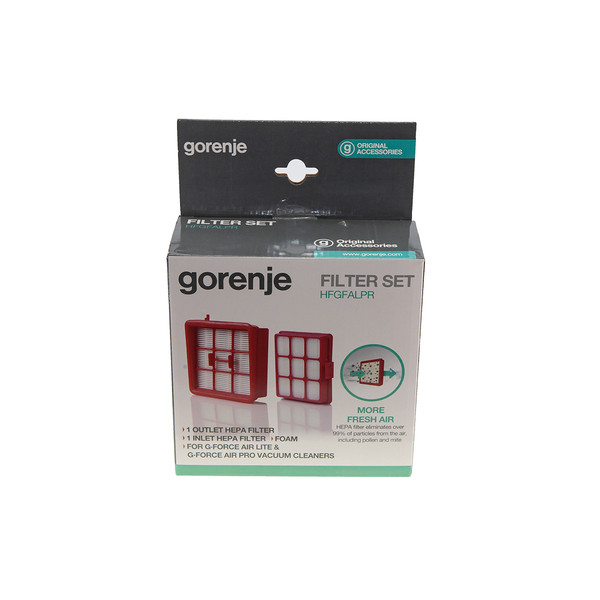 Набір фільтрів HFGFALPR (вхідний+вихідний) для пилососів Gorenje G-Force Air Lite, G-Force Air Pro - 732741