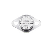 Термореле KSD 301 / KSD 303 (125°C 10A, 250V), с кнопкой, ножки вниз