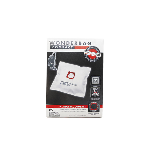 Набор универсальных одноразовых мешков Wonderbag Compact WB305120 для пылесосов Rowenta, Moulinex, Electrolux и др. (5 шт)