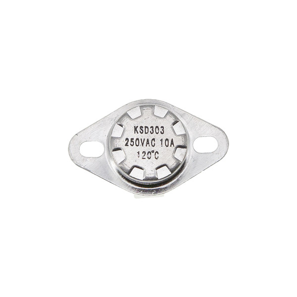 Термореле KSD 301 / KSD 303 (120°C 10A, 250V), з кнопкою, ніжки вниз