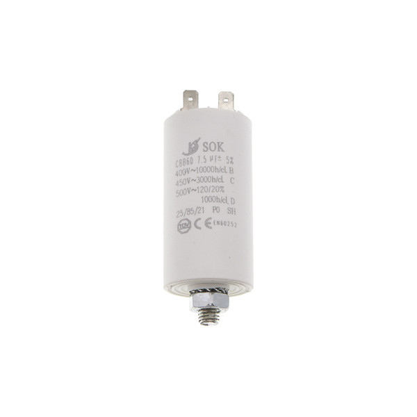 Конденсатор CBB60 7.5 мкФ 450V, с болтом