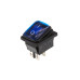 Кнопка KCD4 (250V, 16A) на 4 контакта, с защитой, синяя