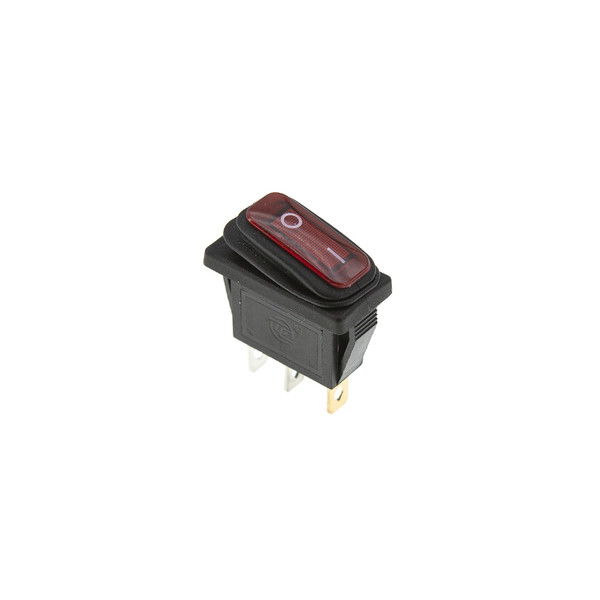 Кнопка KCD3 (250V, 15A) 3 контакта, с защитой, красная