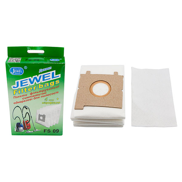 Мішок одноразовий Jewel FS-09 (комплект 4 шт + фільтр)
