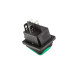 Кнопка KCD4 (250V, 16A) на 4 контакта, с защитой, зеленая