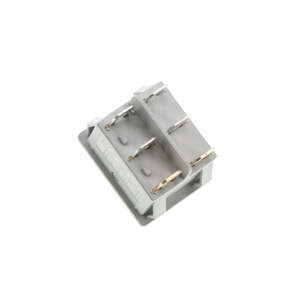 Кнопка KCD3-606 (250V, 16A) подвійна, сіра, 6 контактів