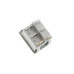 Кнопка KCD3-606 (250V, 16A) подвійна, сіра, 6 контактів