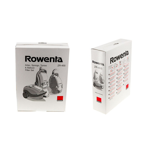 Набор мешков бумажных ZR-455 для пылесоса Rowenta Artec, Spongo, Tonixo, Balloon (10 шт + 2 фильтра)