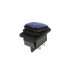 Кнопка KCD4 (250V, 16A) на 4 контакта, с защитой, синяя