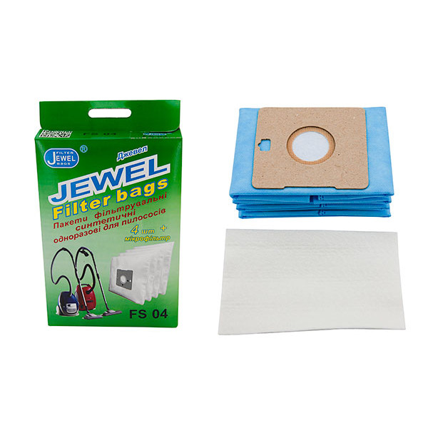 Мешок одноразовый Jewel FS-04 (комплект 4 шт + фильтр)
