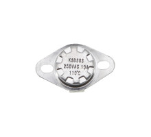 Термореле KSD 301 / KSD 303 (110°C 10A, 250V), с кнопкой, ножки вниз