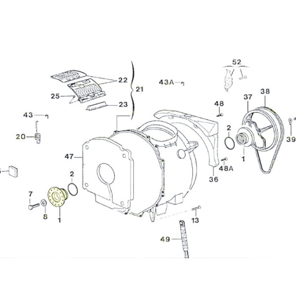 Блок подшипников (суппорт) для стиральной машины Zanussi, Electrolux, AEG, 6204, левая резьба (Польша)