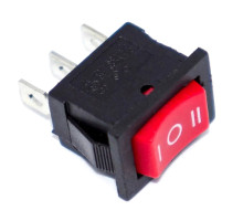 Кнопка KCD1 (250V, 6A) красная, 3 положения, 3 контакта