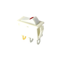 Кнопка KCD3 узкая белая (250V, 16A, 3 контакта)
