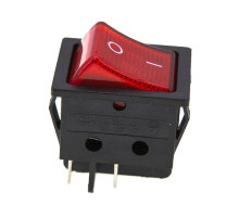 Кнопка KCD4 широкая (250V, 16A, 4 контакта)