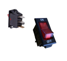 Кнопка RS606 On-Off узкая (250V, 16A, 3 контакта)