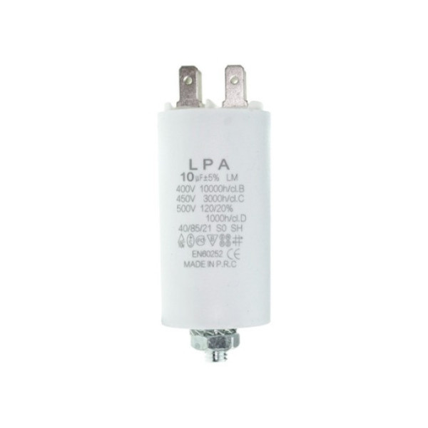 Конденсатор робочий CBB60 10 мкФ 450V, с болтом (клеммы)