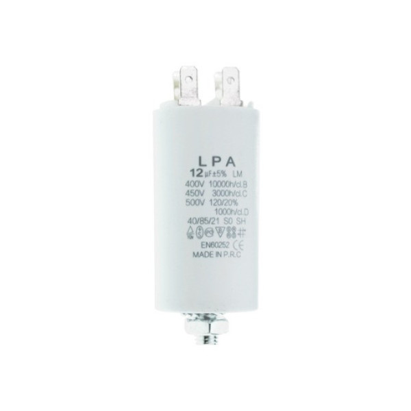 Конденсатор робочий CBB60 12 мкФ 450V, с болтом (клеммы)