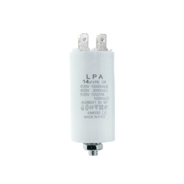 Конденсатор робочий CBB60 14 мкФ 450V, с болтом (клеммы)