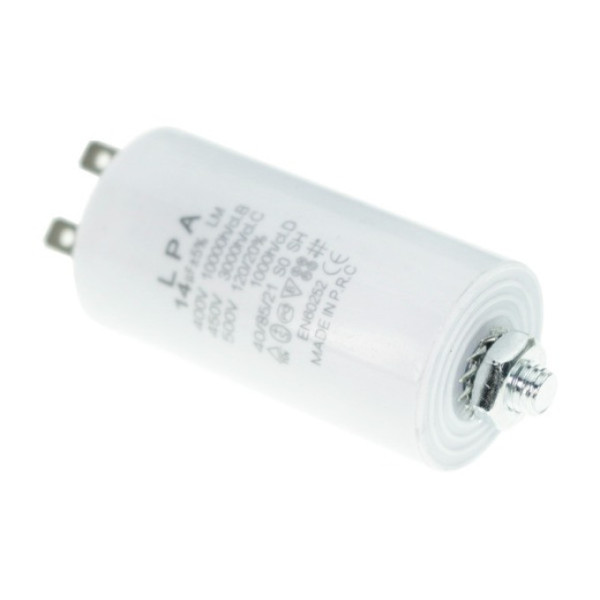 Конденсатор робочий CBB60 14 мкФ 450V, с болтом (клеммы)