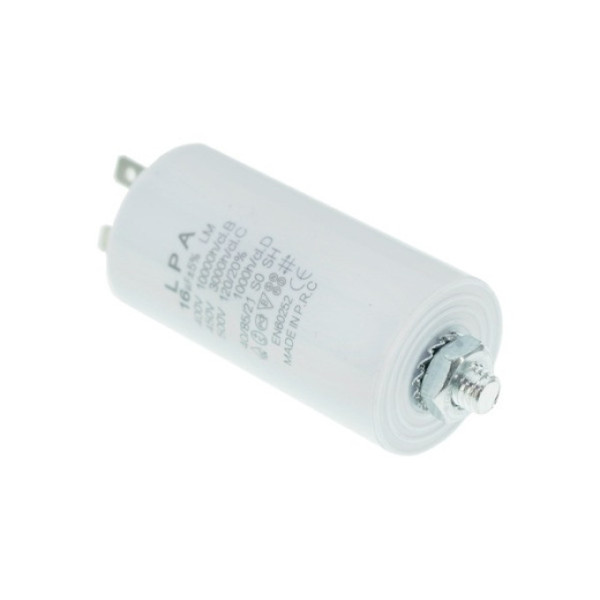 Конденсатор робочий CBB60 16 мкФ 450V, с болтом (клеммы)