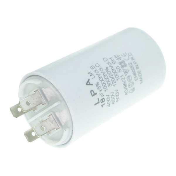 Конденсатор робочий CBB60 18 мкФ 450V, с болтом (клеммы)