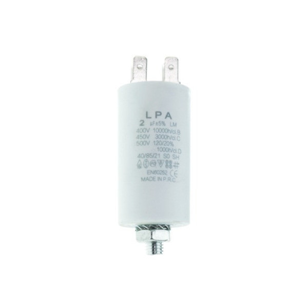 Конденсатор робочий CBB60 2 мкФ 450V, с болтом (клеммы)