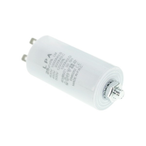 Конденсатор робочий CBB60 25 мкФ 450V, с болтом (клеммы)