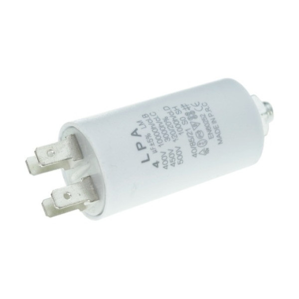 Конденсатор робочий CBB60 4 мкФ 450V, с болтом (клеммы)