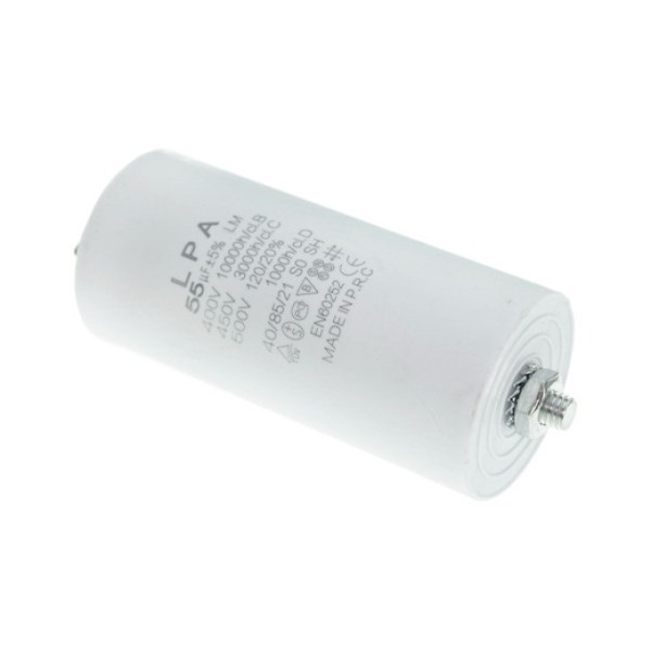 Конденсатор робочий CBB60 55 мкФ 450V, с болтом (клеммы)