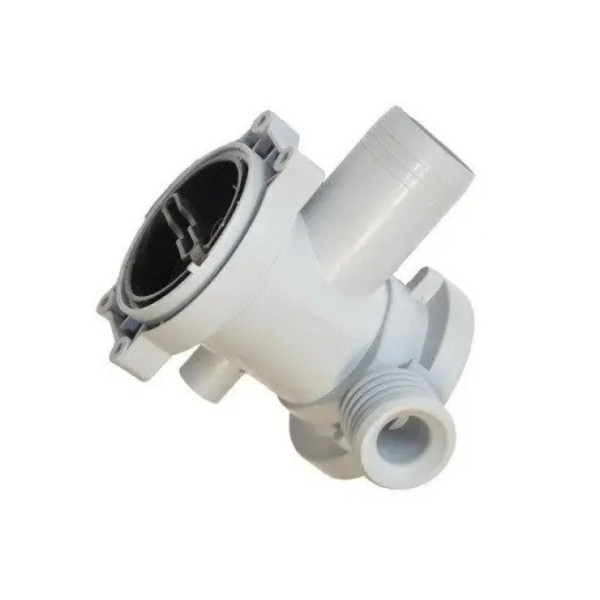 Корпус помпы для стиральной машины Ariston, с фильтром, белый (для помпы C00085617 / 163AR23 / 163AR14)